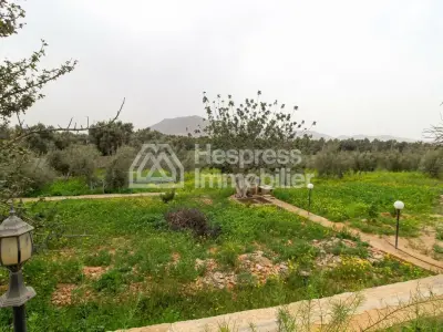 Property with house and wooded grounds