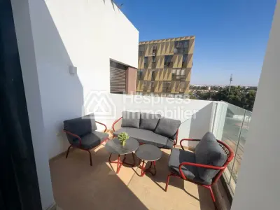 Appartement en location à Casablanca Finance City. Surface de 120 m². Meublé