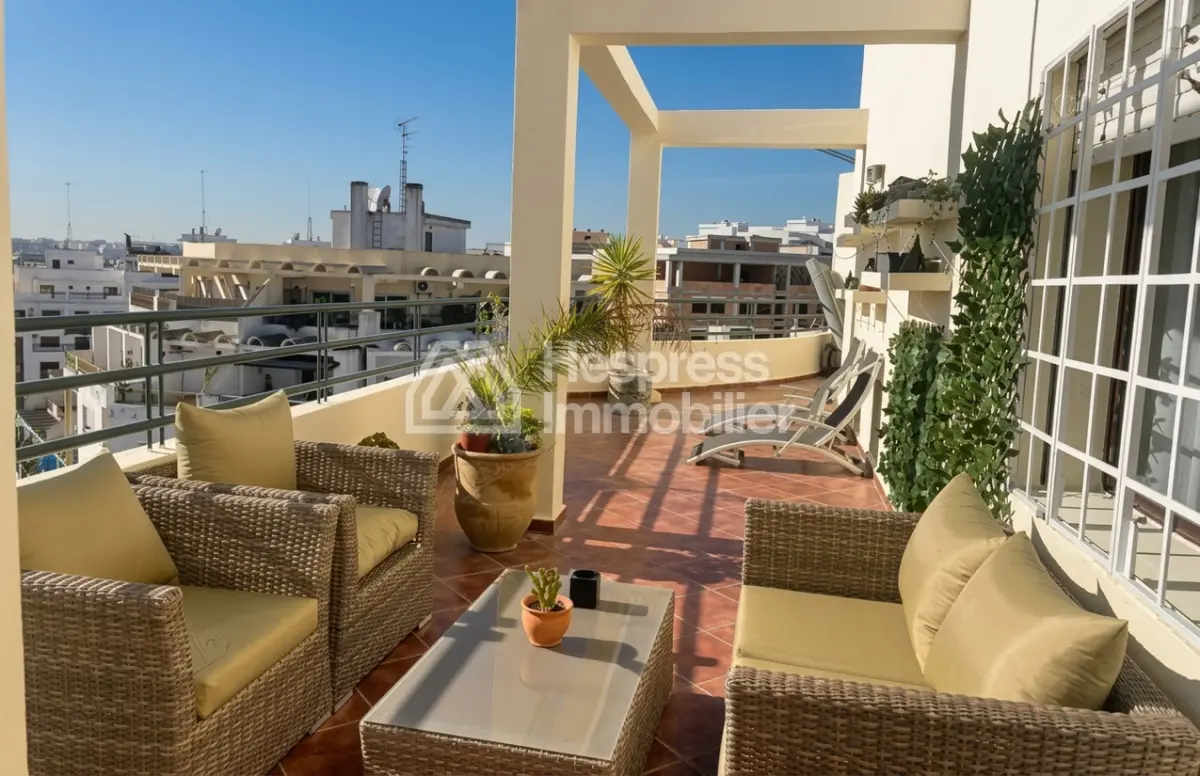 Set-away apartment for rent with a 50m² terrace, located in the Administratif district