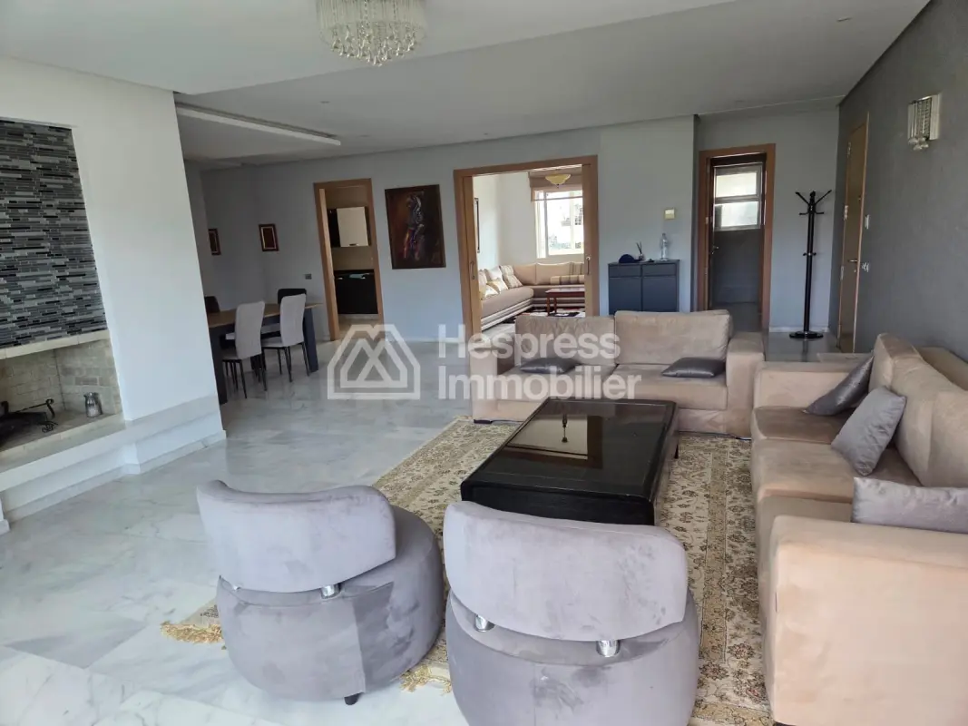 FOR RENT – Superb Furnished Apartment of 220 m² in Prestigia Hay Riad