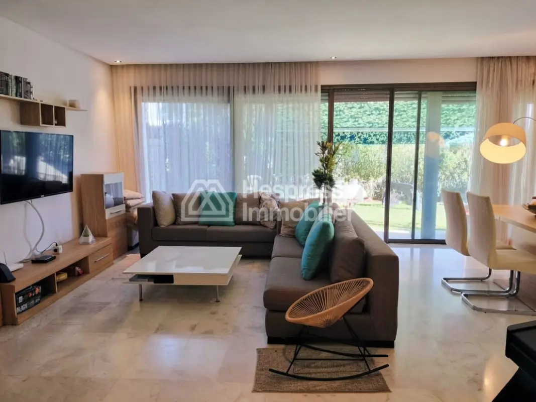 Garden floor for rent EMPTY in PRESTIGIA Bouskoura