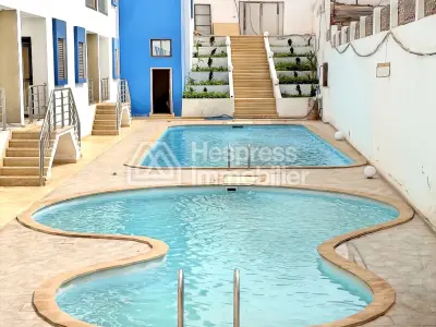 For rent on a medium-term basis: Apartment at Aourir with pool view. Utilities included.