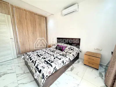 Beachfront apartment in Aourir with swimming pool. Mid-term rental.