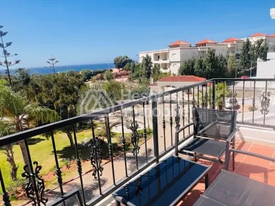 Luxury fully furnished apartment for long-term rent in Achakar Tangier with breathtaking sea views