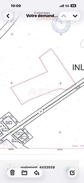 Terrain en zone industrielle Skhirat