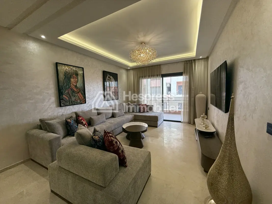 **Appartement meublé à louer – Longue durée \| Camp El Ghoul – Victor Hugo, Marrakech**