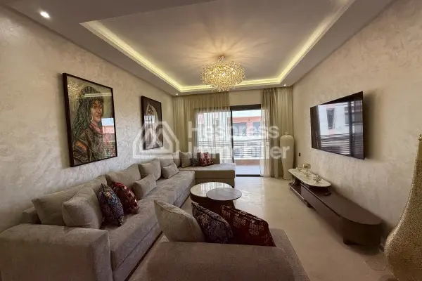 **Appartement meublé à louer – Longue durée \| Camp El Ghoul – Victor Hugo, Marrakech**