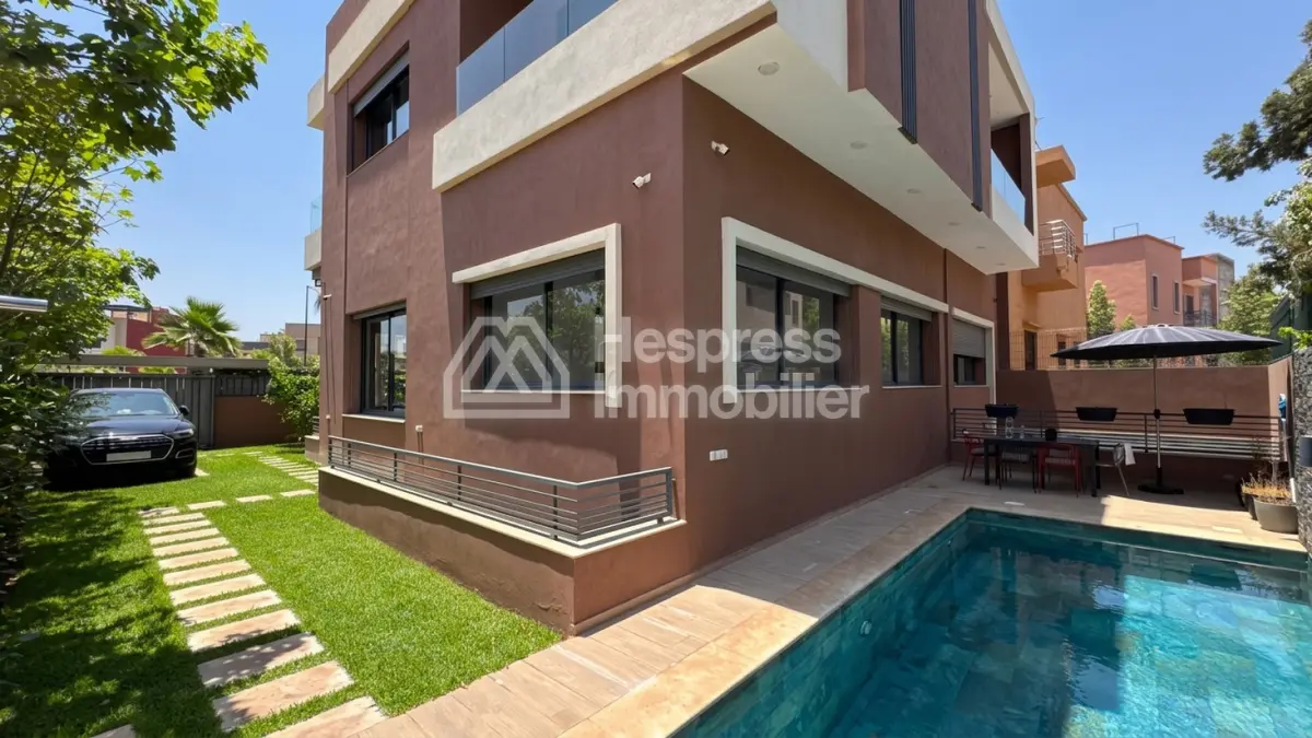 Modern house with pool and garden, Targa, Marrakech