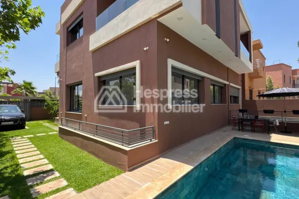 Modern house with pool and garden, Targa, Marrakech