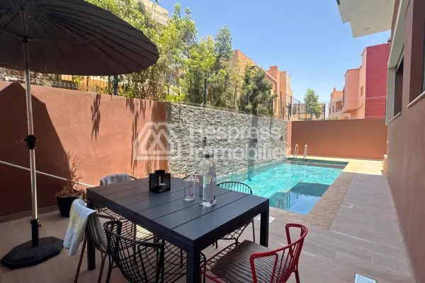 Modern house with pool and garden, Targa, Marrakech