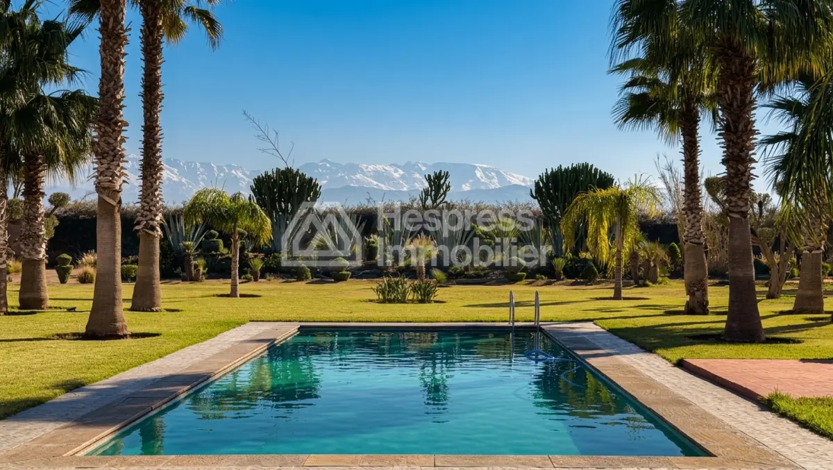 Architect-designed villa with Atlas Mountain views, Amizmiz Road