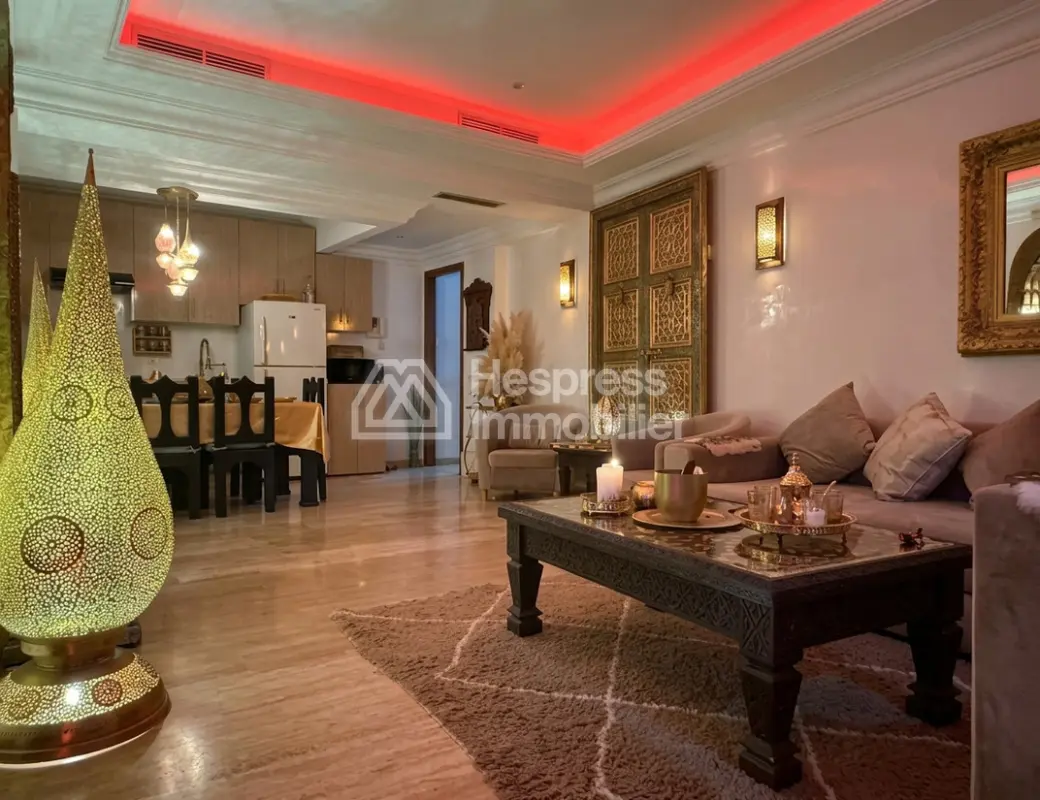 Riad-style apartment, 85 m², near Gueliz