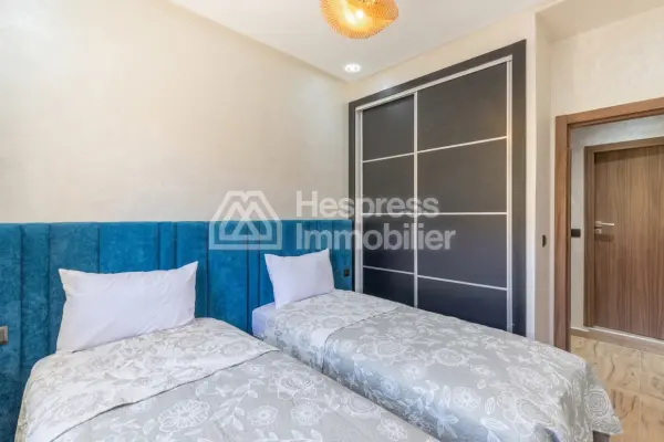 Superb apartment for rent in Guéliz, Boulevard Med 6. 3 comfortable rooms. Furnished.