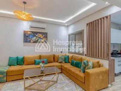 Superb apartment for rent in Guéliz, Boulevard Med 6. 3 comfortable rooms. Furnished.