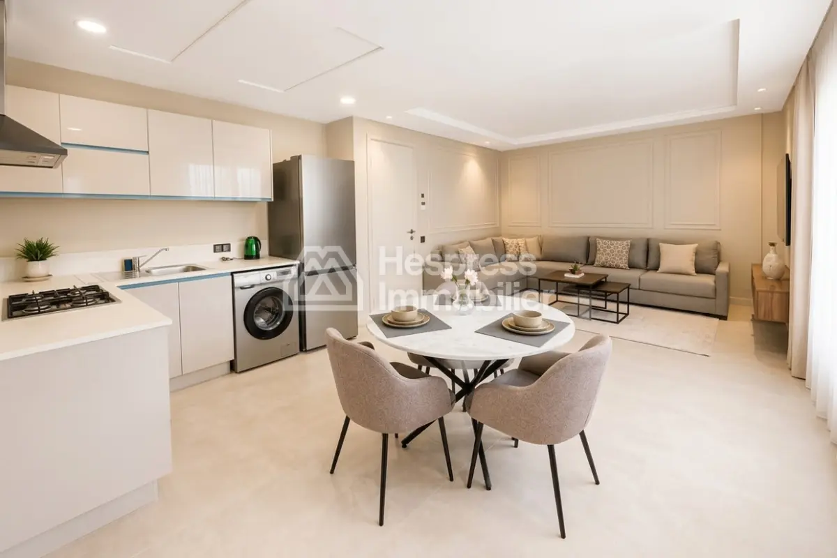 Brand new, high-end furnished studio apartment of 45 m² for rent – ​​Burgundy, Casablanca