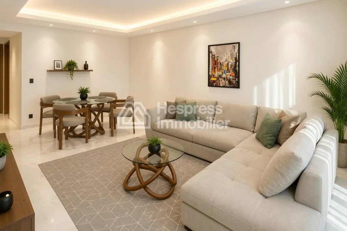 Location appartement 2 chambres meublé de 91 m² – Casablanca Finance City CFC