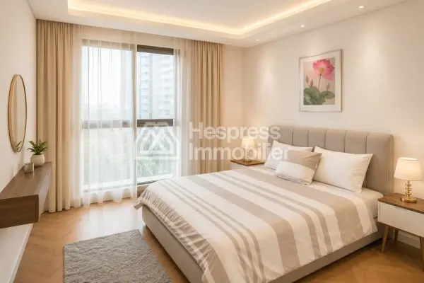 Location appartement 2 chambres meublé de 91 m² – Casablanca Finance City CFC