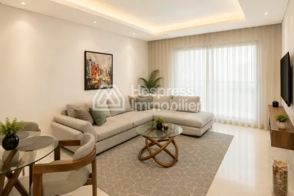 Location appartement 2 chambres meublé de 91 m² – Casablanca Finance City CFC